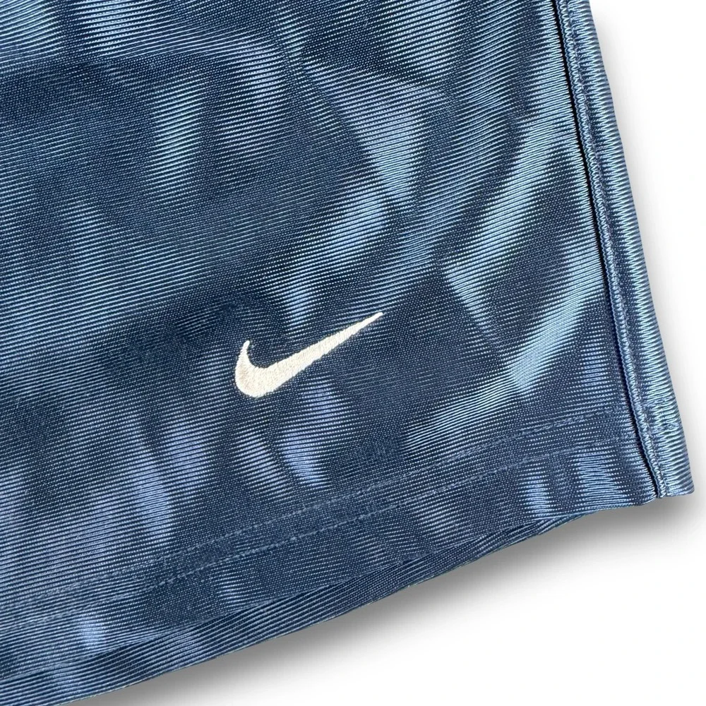 Vintage Nike Shorts Mens L Blue Shiny Dazzle Athletic Running Drawstring Workout